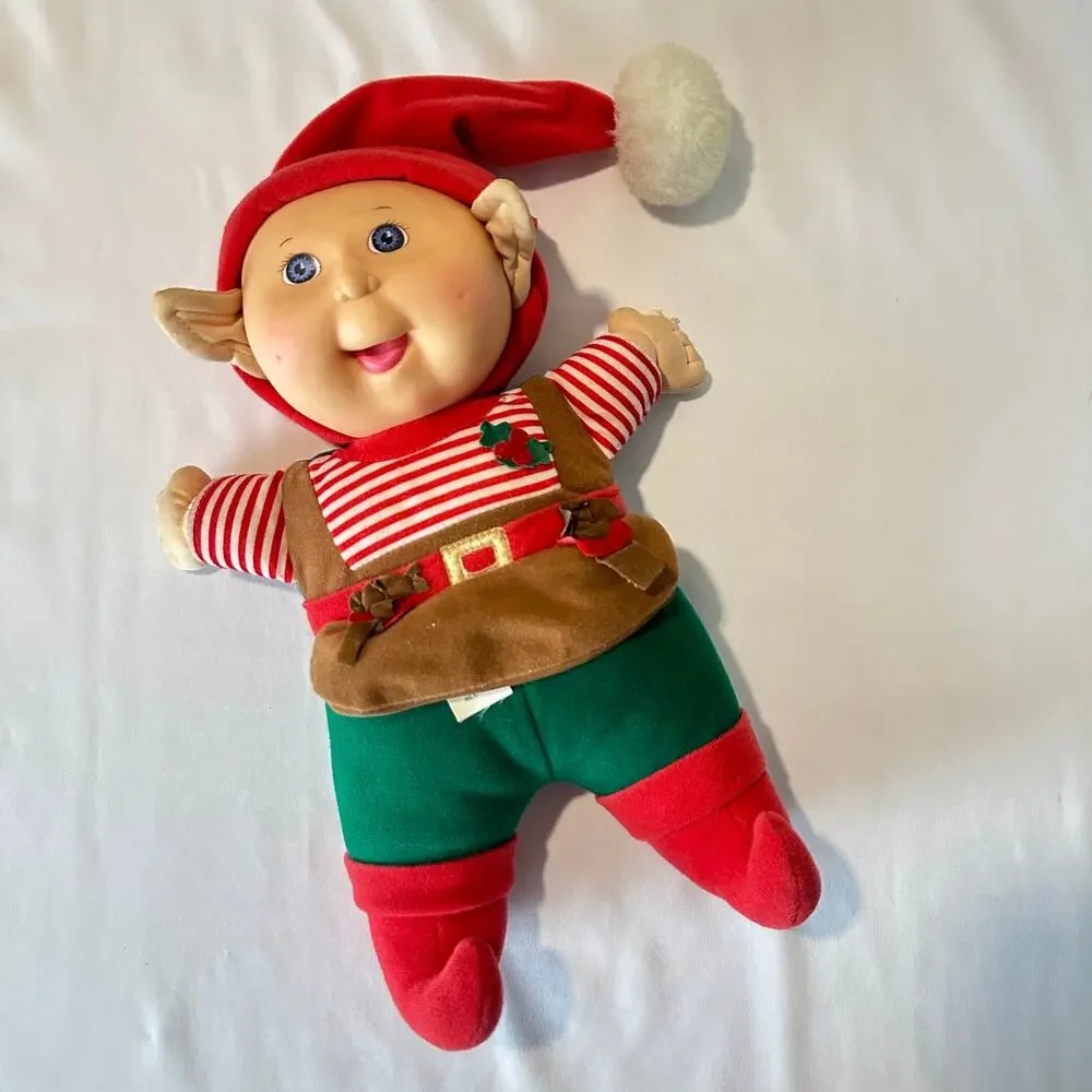 Vintage 1992 Cabbage Patch Doll Holiday Edition Santa's Helper Christmas Elf